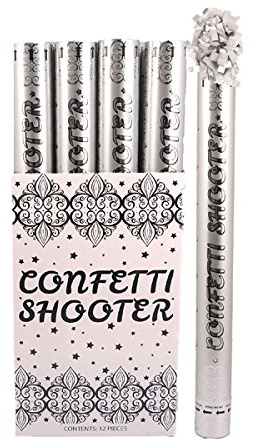 Silver Confetti Shooter 50cm Wedding Confetti Silver
