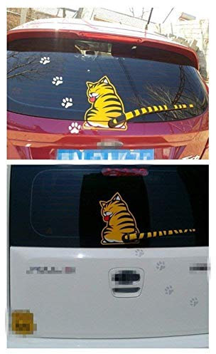 SwirlColor Autocollant d'essuie-Glace de Voiture, décalcomanie de Queue de Chat essuie-Glace Dessin animé Autocollant drôle réfléchissant Voiture essuie-Glace arrière décor (1 pièces)