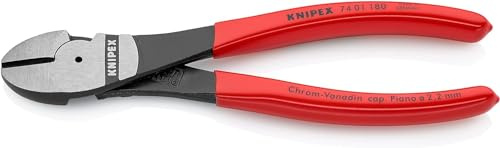 KNIPEX Tronchese laterale per meccanica tipo forte in confezione Self-service rivestiti in resina sintetica 180 mm, 74 01 180 SB
