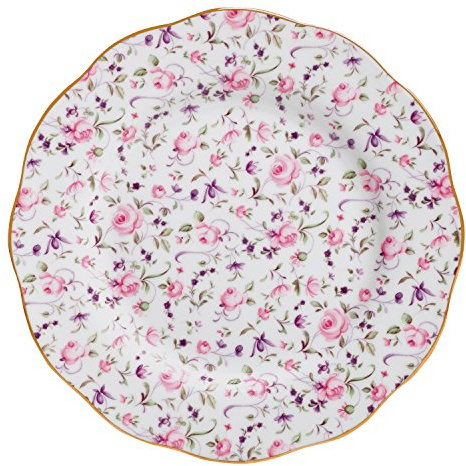 Royal Albert Modern Vintage ROSCON25811 Assiette à confettis en Porcelaine Anglaise Blanc 20 cm