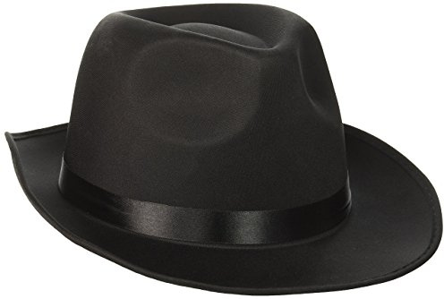 Rubies Deluxe Black Costume Fedora for Adults, Men's No Size