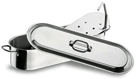 Lacor 50440 Poissonnière avec Grille 40 cm, Argent