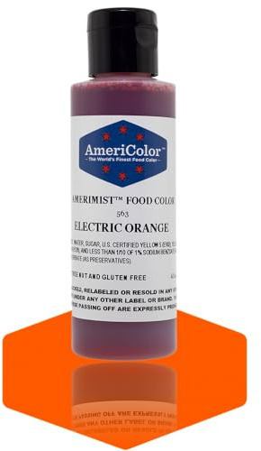 AmeriColor AmeriMist Electric Orange Airbrush Food Color, 4.5 oz