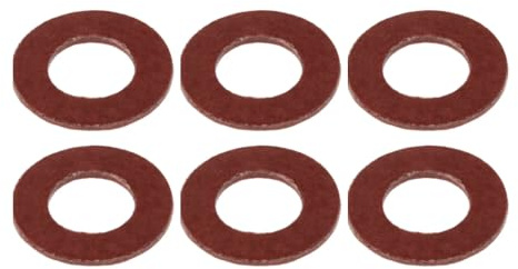 Schläfer 182012-6 Stk. Fiberdichtungen 1/2 für Solar, Gas, Wasser, Heizung und Garten – dem Alleskönner unter den Dichtungen, Dichtungen Fiber-Ringe Set rot