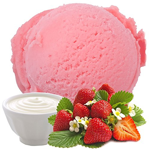 Joghurt Erdbeer Geschmack 1 Kg Gino Gelati Eispulver Softeispulver für Ihre Eismaschine