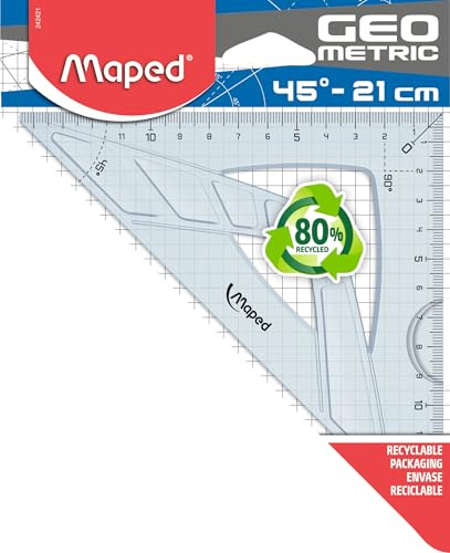 Maped Zeichendreieck Geometric 45 Grad, Hypotenuse: 210 mm VE=1