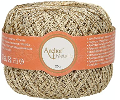 Anchor Artiste Metallic, 4716000-00303, Farbe:golden, Häkelgarne