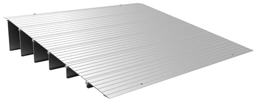 EZ-ACCESS - Threshold Ramps for Doorways - Portable Wheelchair Ramp for Home Steps, Aluminum Door Threshold Sliding Doors, Walker & Wheelchair Access - Adjustable Modular Transitions, 6 Rise