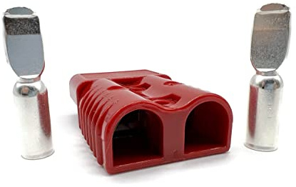 eXODA Set di spinotti connettori per cavo batteria a forcella, spina di ricarica 175A collegamento cavo spina da 35 mm² rosse