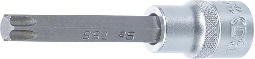 BGS 4475 | Bit-Einsatz | Antrieb 12,5 mm (1/2) | T-Profil (für Torx) T55 | Länge 100 mm | Chrom-Vanadium-Stahl | mit Rändelung
