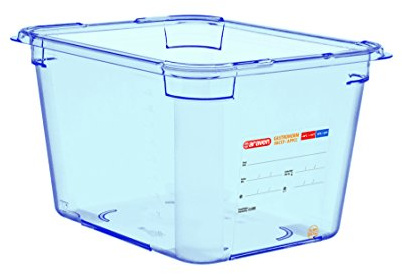Araven GP586 - Contenitore per alimenti in ABS GN 1/2, 200 x 325 x 265 mm, colore: Blu