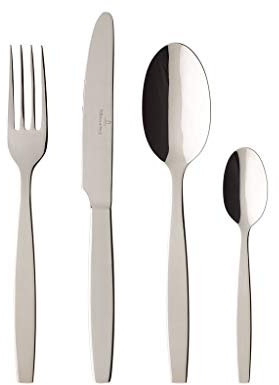 Villeroy & Boch Charles Servizio Tavola, Acciaio Inossidabile, Argento, 24 Pezzi