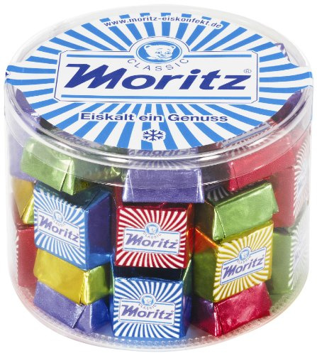 Moritz Eiskonfekt Würfel Dose, 6er Pack (6 x 400 g) | Kühl schmelzende Schokoladen-Spezialität, für Gäste. Feiern und Party - ideal zum Teilen, Servieren und Naschen