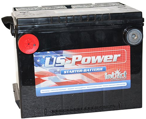 Intact US-Power 60Ah 12V 460A Autobatterie 56010 Pluspol Links