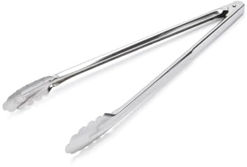 De Buyer - Pince cafétéria en inox Feuilles de Chêne - Longueur 30 cm -, Argent