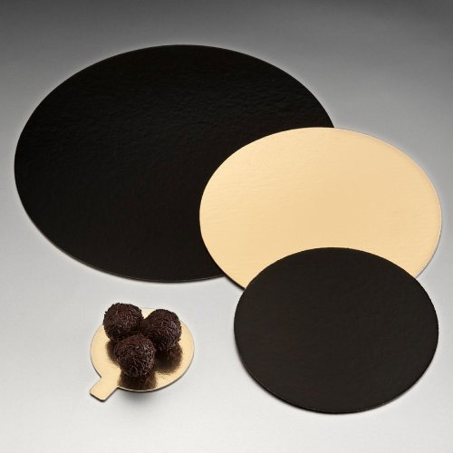 Garcia de Pou 100 Einheit Zwei Seitenablagen für Patisserie, Karton, Gold schwarz, 30 x 30 x 30 cm
