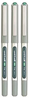 3 x UNI-BALL Eye UB-157 kulspetspenna fin (0,7 mm) grön