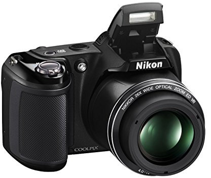 Nikon Coolpix L330 - Cámara compacta de 20.2 MP (Pantalla de 3, Zoom óptico 26x, estabilizador óptico), Color Negro