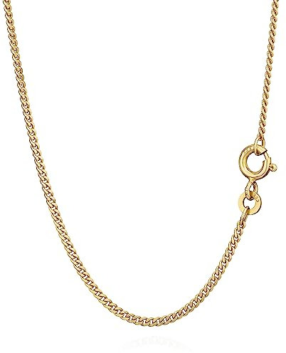 NKlaus 50cm Panzerkette 333 Gelbgold 8 Karat elegante Halskette Breite: 1,6mm Collier 3,4g schwer 5781