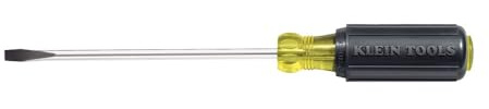 Klein Tools 605-8 1/4-Inch Cabinet Tip Screwdriver, Heavy Duty, Made in USA, with 8-Inch Shank