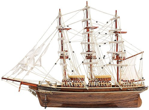 Old Modern Handicrafts Cutty Sark Holzschiff-Modell – komplett zusammengebaute Schiffsreplik für Zuhause oder Büro – 22,0 L x 5,5 B x 17,0 H Zoll