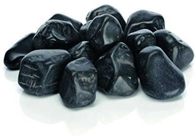 biOrb 46054 Kieselstein Set, schwarz - Marmorkiesel, Aquariumdekoration, Gestaltung des Bodengrunds, für Süßwasser und Meerwasser, 1.08 kg (1er Pack)