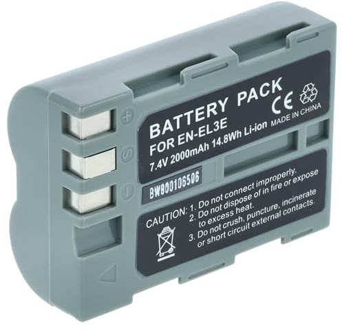 vhbw Akku kompatibel mit Nikon D900 | D90 Kamera (2000 mAh, 7,2 V, Li-Ion), Infochip