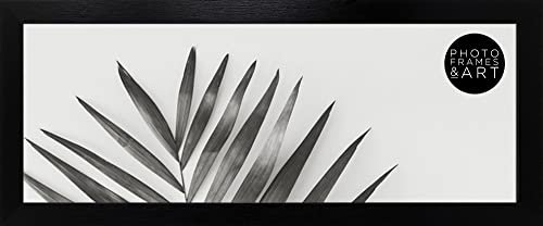 pf+a REAL GLASS Black Panoramic Frame For 12x5 Photo - 12x5 Oxford Black Panoramic Picture Frame