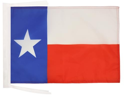 AZ FLAG Drapeau Texas 45x30 cm Drapeau Texan Polyester 100D Cordelettes | Usage intérieur et extérieur Drapeau décoratif coutures doubles et bords renforcés