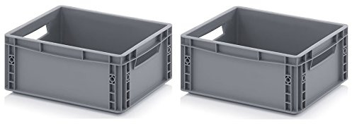 2x Eurobehälter 40 x 30 x 17 inkl. gratis Zollstock * 2er Set