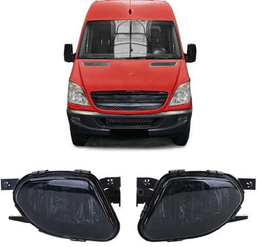 Carparts-Online Nebelscheinwerfer Set Schwarz Smoke für Mercedes E W211 02-06 Sprinter 906 06-13