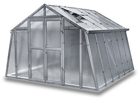 Gewächshaus Kärnten aus verzinkten Stahlblechprofilen und Echt-Glas, Breite 2,76 m x Länge 4,06 m = 11,20 m²
