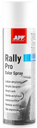 APP Rally PRO Pintura Spray Blanco Mate 500 ml | Pintura Acrílica | Secado Rápido para Interior y Exterior | Excelente Adherencia, Resistente a la Intemperie, Pulverización de Abanico Precisa