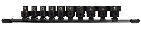 Astro Tools 78310 10-Piece 3/8 Drive Low Profile Nano Impact Sockets - SAE