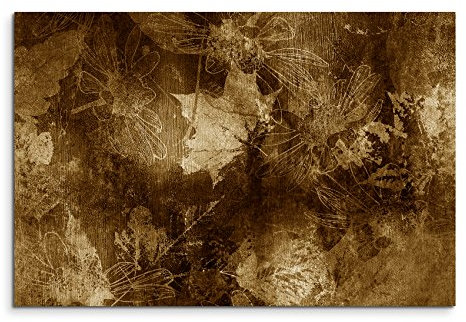 Paul Sinus Art 100x70cm Bild Sepia Malerei Abstrakt mit Wasserfarben