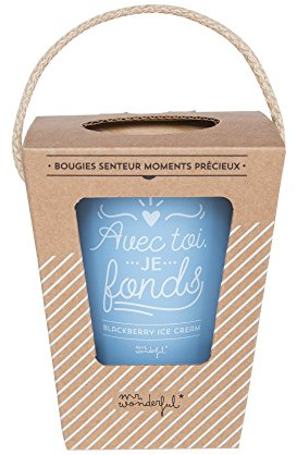 Mr. Wonderful Vela contigo, me Estoy derritiendo, Combinación, Azul, 15 cm
