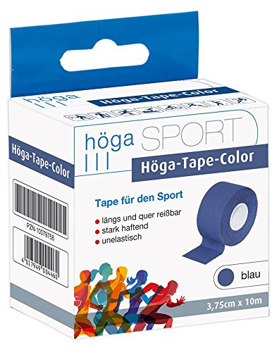 Höga-Tape Color, 3.75 cm x 10 m, blau, Sport-Tape, 1er Pack (1 x 103 g)
