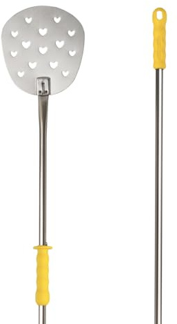 Pelle à cuisson perforée Coeur cm 26 inox, h 170 cm.