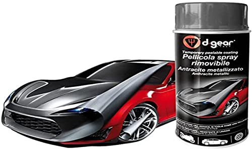 D-Gear 1242850 Vernice-Pellicola Spray Pellicola Spray Rimuovibile Antracite, 400 ml