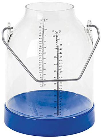 Melkeimer 30 Liter mit Skala blau, Bügelhöhe 143