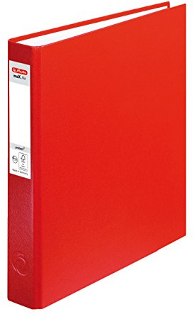 Herlitz max. Filskydd A5 ringpärm – 1 x 2 ringmekanism 25 mm fyllningshöjd – blå röd