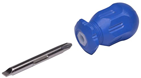 SW-Stahl 31200L Umsteck-Schraubendreher - PH2 & 6 mm Schlitz - 2-in-1 | Kurzer Wechsel-Schraubenzieher aus Chrom-Vanadium Stahl, 1-Komponenten-Griff, Made in Germany, Werkzeugschnellwechselsystem