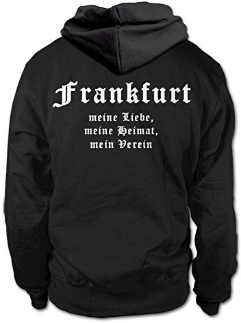 shirtloge - Frankfurt - Meine Liebe, Meine Heimat, Mein Verein - Fan Kapuzenpullover - Größe S - 3XL