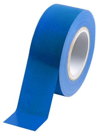 BONUS Eurotech 1BC12.78.0050/050A# standard duct tejp, lim på syntetisk gummibas, LDPE-folie av PET-tyg, längd 50 m x bredd 50 mm x tjocklek 0,17 mm, blå