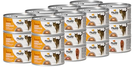Nulo Chicken & Herring Recipe Pate Wet Canned Cat Food, 5.5 Ounce (Pack of 24)