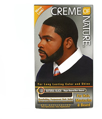 Cream of Nature Herren Haarfarbe für Schnurrbart Bart Naturschwarz