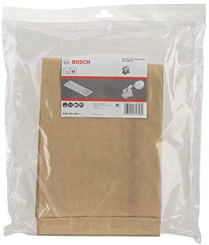 Bosch Professional Scheda sacchetto per il vuoto, 5 pezzi, per GAS 35, in borsa di plastica, Marrone