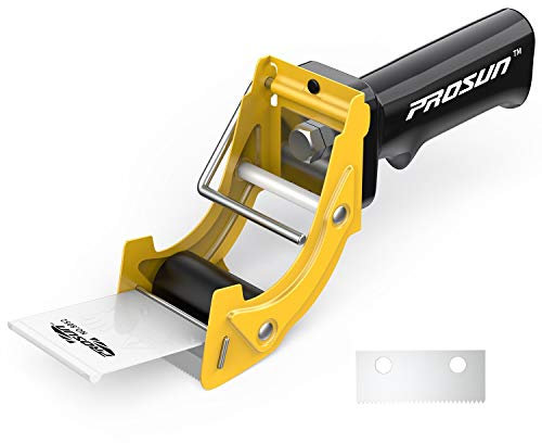 PROSUN Dispenser per pistola a nastro, ricarica rapida, scatola resistente, rotolo di carta marrone, dispenser per nastro adesivo, resistente, 48 mm/50 mm, TG01 (giallo)