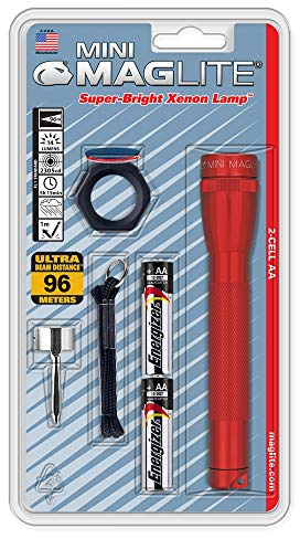 Maglite - Mini incandescente 2-cell AA Lampe de poche, Noir, M2A03C