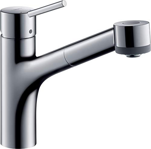 hansgrohe Talis S Einhebel-Küchenarmatur für Niederdruck, Komfort-Höhe 165mm mit ausziehbarer Brause, Chrom